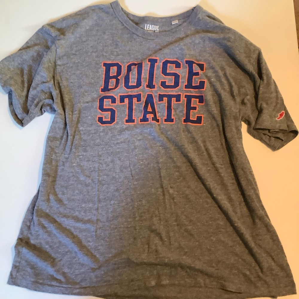 League Boise State super soft 2X Tee n Gray